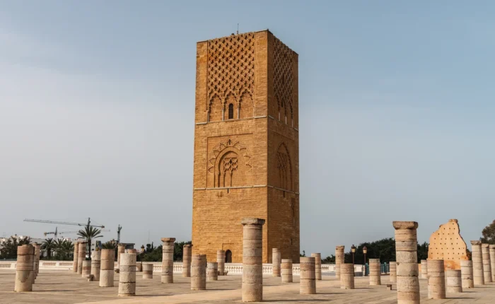 Historic Hassan Tower in Rabat, Morocco