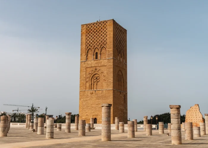 Historic Hassan Tower in Rabat, Morocco