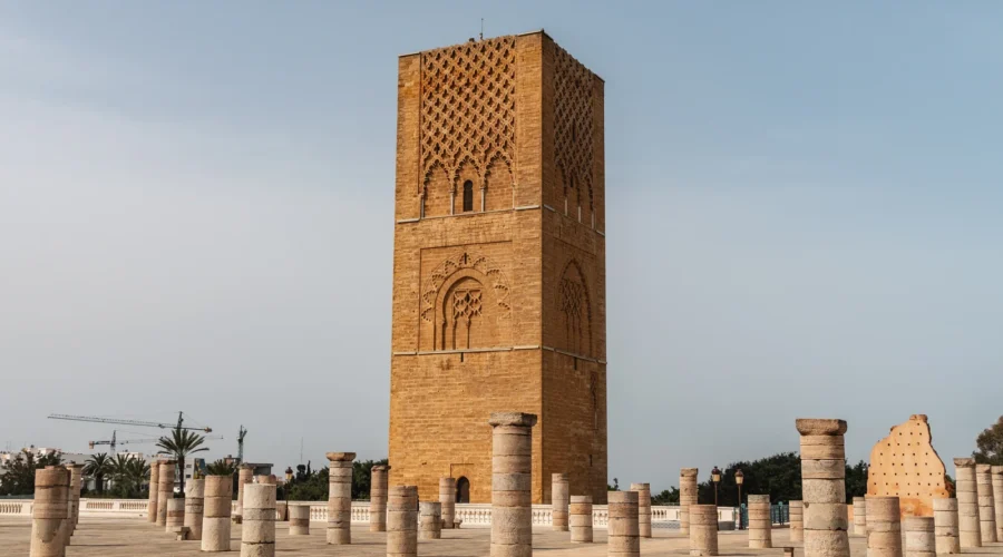 Historic Hassan Tower in Rabat, Morocco