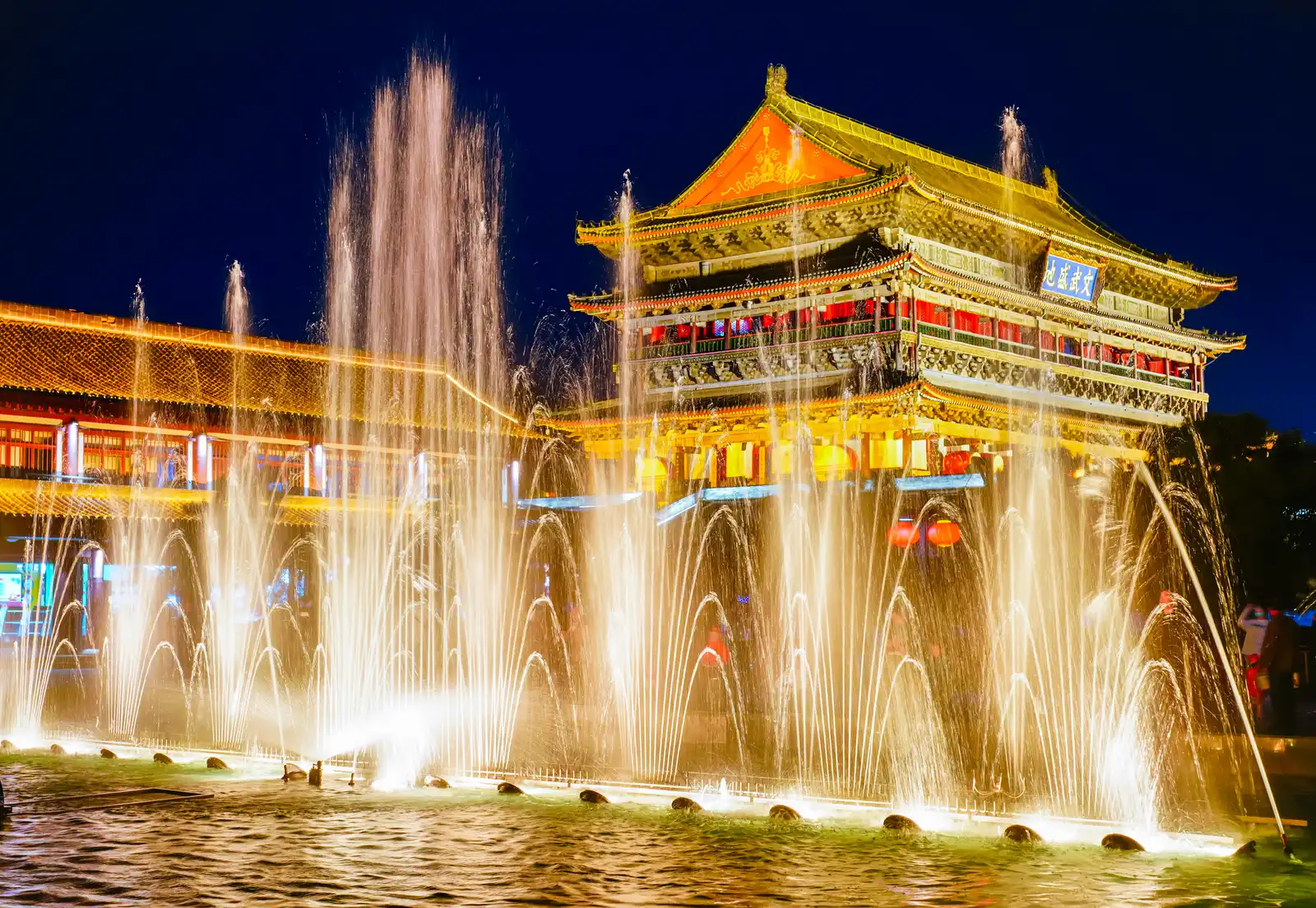 View of the historic Bell Tower in Xi'an, China