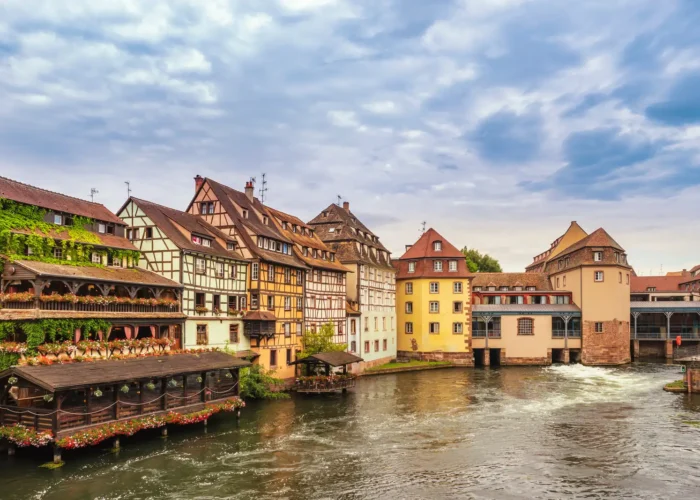 Colorful Half Timber House in Strasbourg, France
