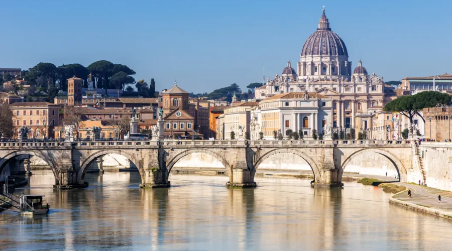 Rome skyline featuring St. Peter's Basilica