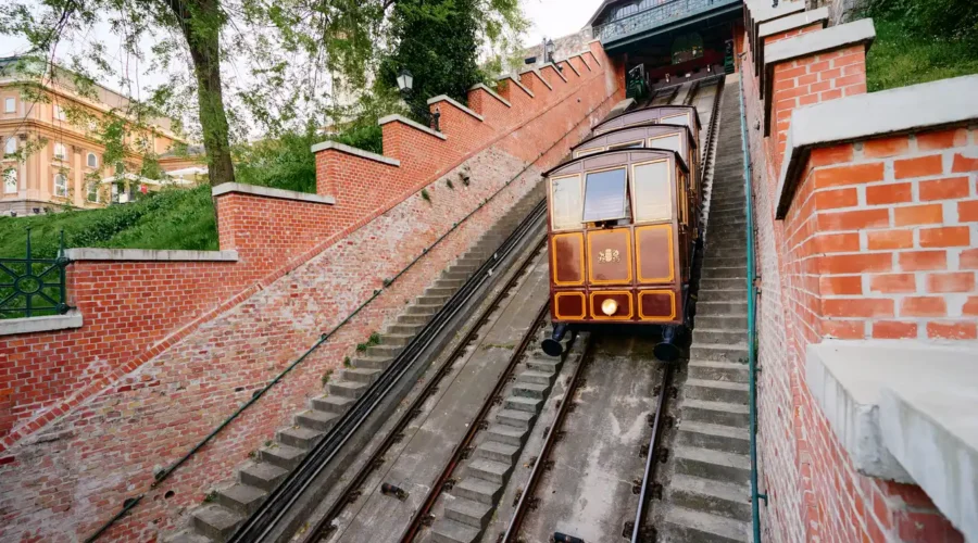 Castle Hill Funicular, Budapest, Hungary Castle Hill Funicular in Budapest, Hungary