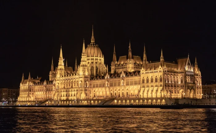 Illuminated Budapest Parliament, Hungary