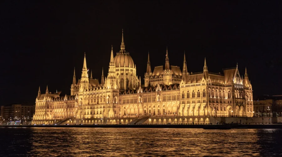 Budapest Parliament at Night, Hungary Illuminated Budapest Parliament, Hungary