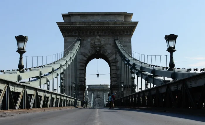 Szechenyi Chain Bridge in Budapest, Hungary