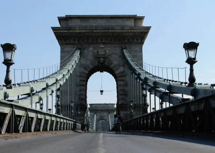 Szechenyi Chain Bridge in Budapest, Hungary
