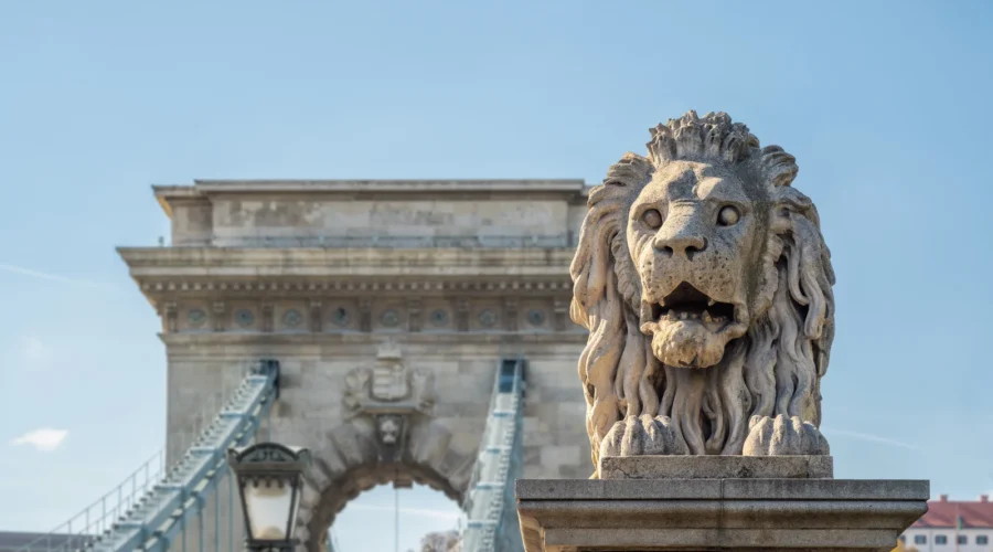 Szechenyi Chain Bridge in Budapest, Hungary
