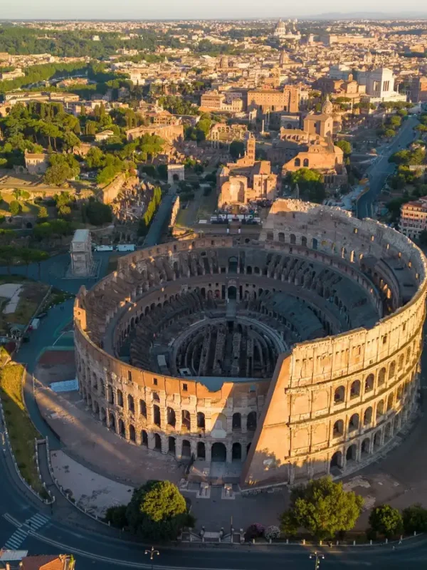 Historic Colosseum in Rome, Italy