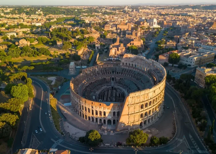 Historic Colosseum in Rome, Italy