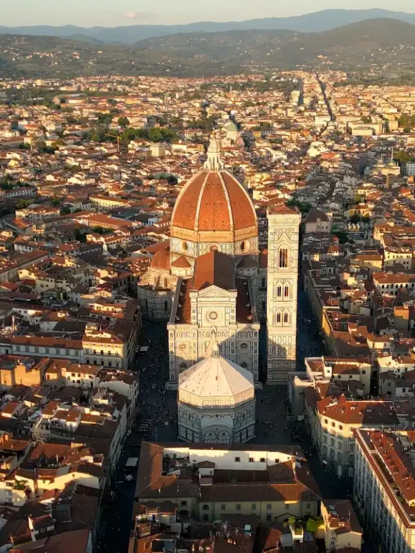 Aerial view of Florence Cathedral in Italy