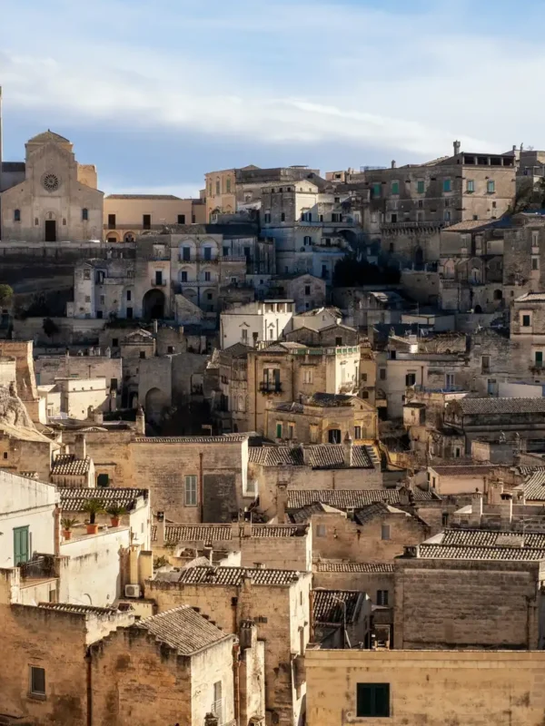Rooftops of a beautiful Matera town in Italy