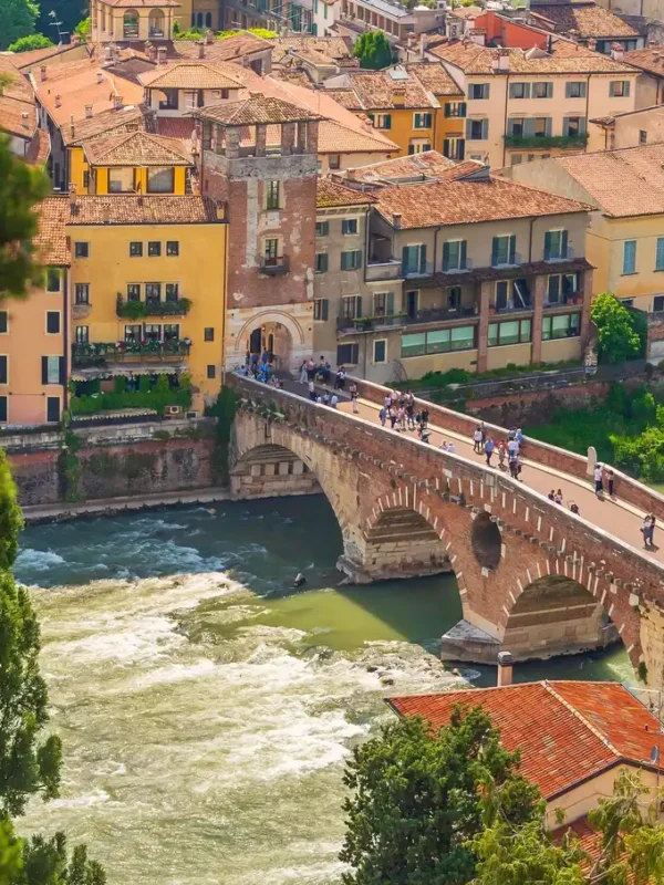 Downtown skyline of Verona, Italy