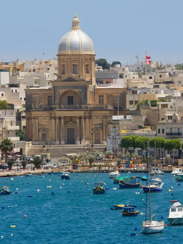 View to St. Joseph Church in Kalkara, Malta