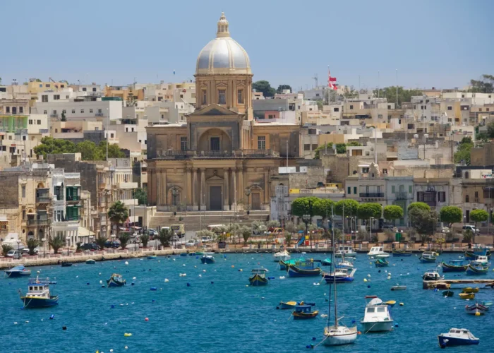 View to St. Joseph Church in Kalkara, Malta