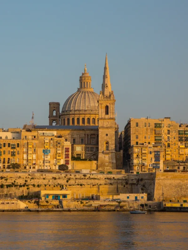 Dome of Carmelite Church and St. Paul's Cathedral, Valletta, Malta