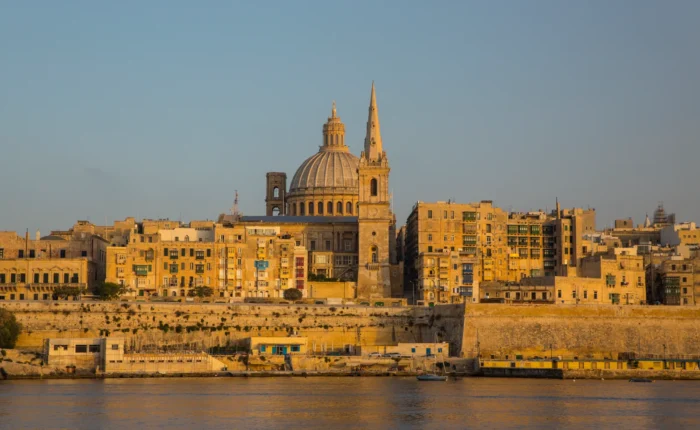 Dome of Carmelite Church and St. Paul's Cathedral, Valletta, Malta