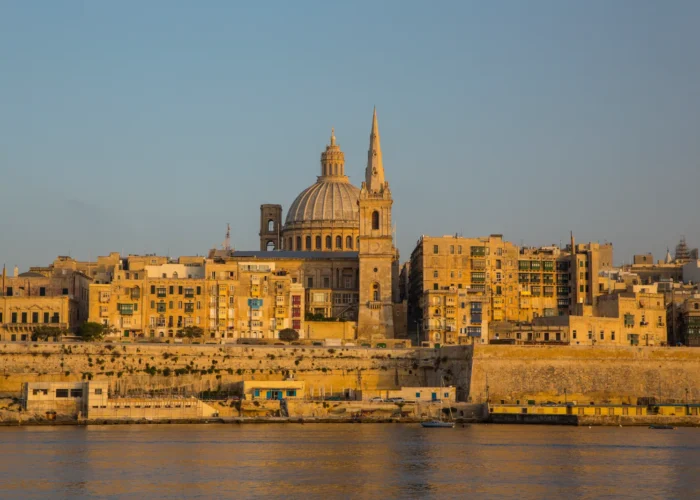 Dome of Carmelite Church and St. Paul's Cathedral, Valletta, Malta