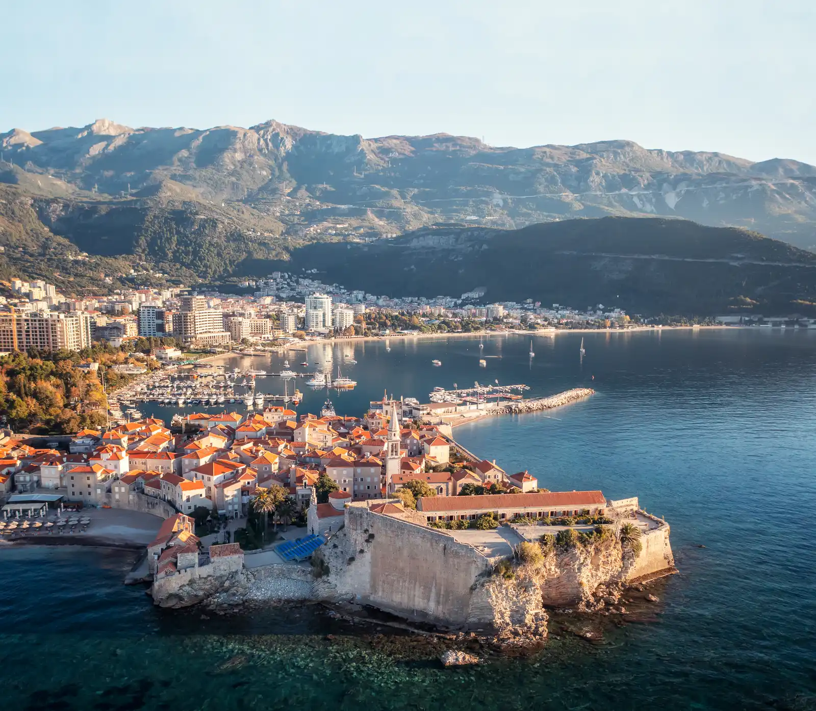 Panoramic view of Budva, Montenegro