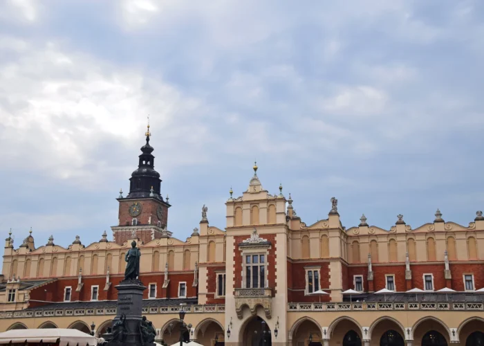 Town Hall Tower and Cloth Hall in Krakow, Poland