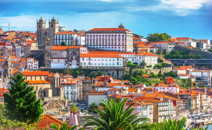 Old town skyline of Porto, Portugal