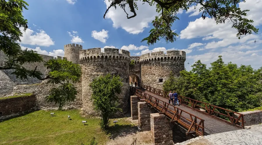 Old Fortress Wall in Belgrade, Serbia Belgrade old fortress wall surrounded by nature, Serbia