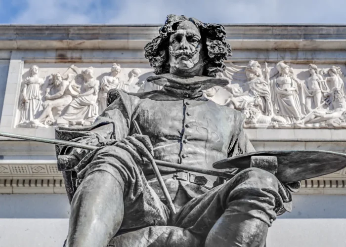 Facade of the Prado Museum in Madrid, Spain