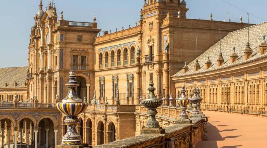 The central square of Seville, Plaza de España