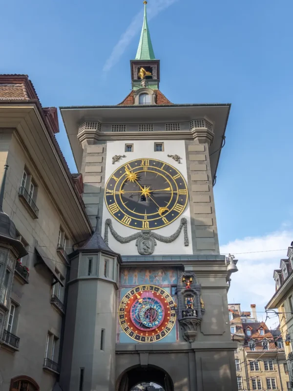 Eastern Facade of Zytglogge with the Astronomical Clock in Bern, Switzerland