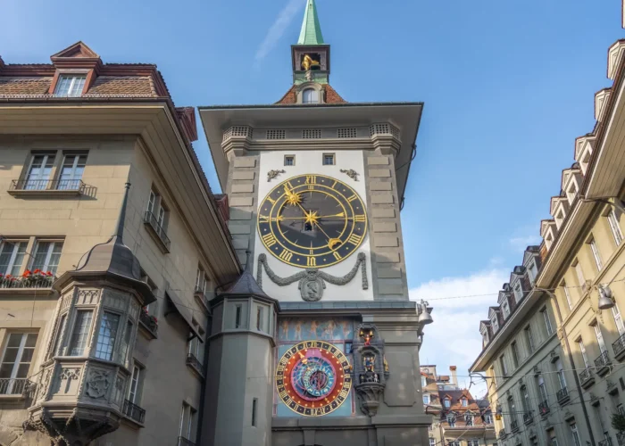 Eastern Facade of Zytglogge with the Astronomical Clock in Bern, Switzerland