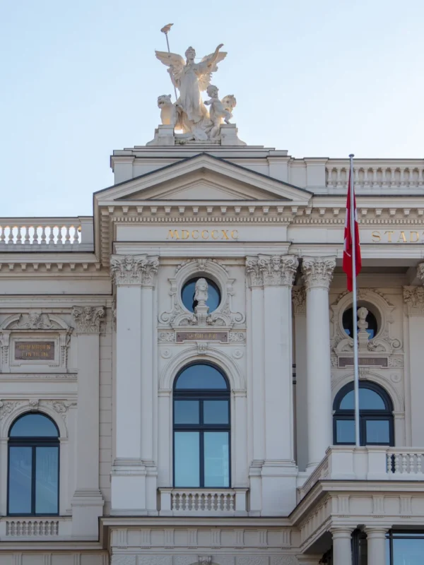 The Zurich Opera House building in Zurich, Switzerland