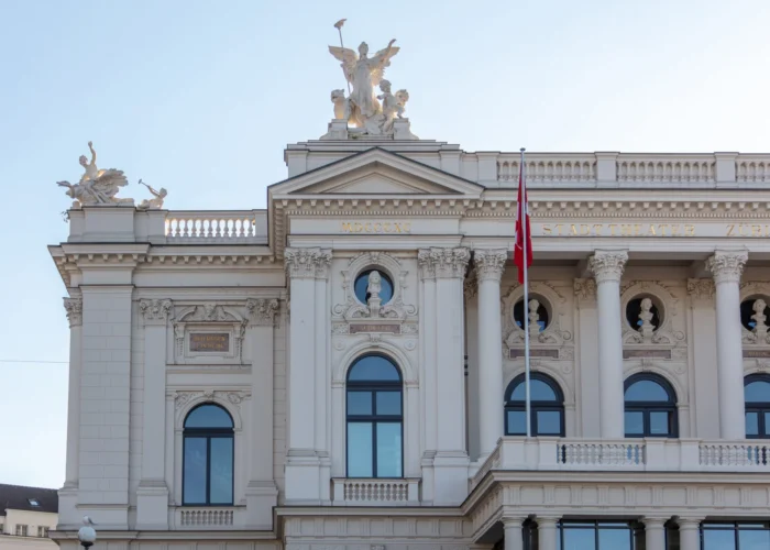 The Zurich Opera House building in Zurich, Switzerland