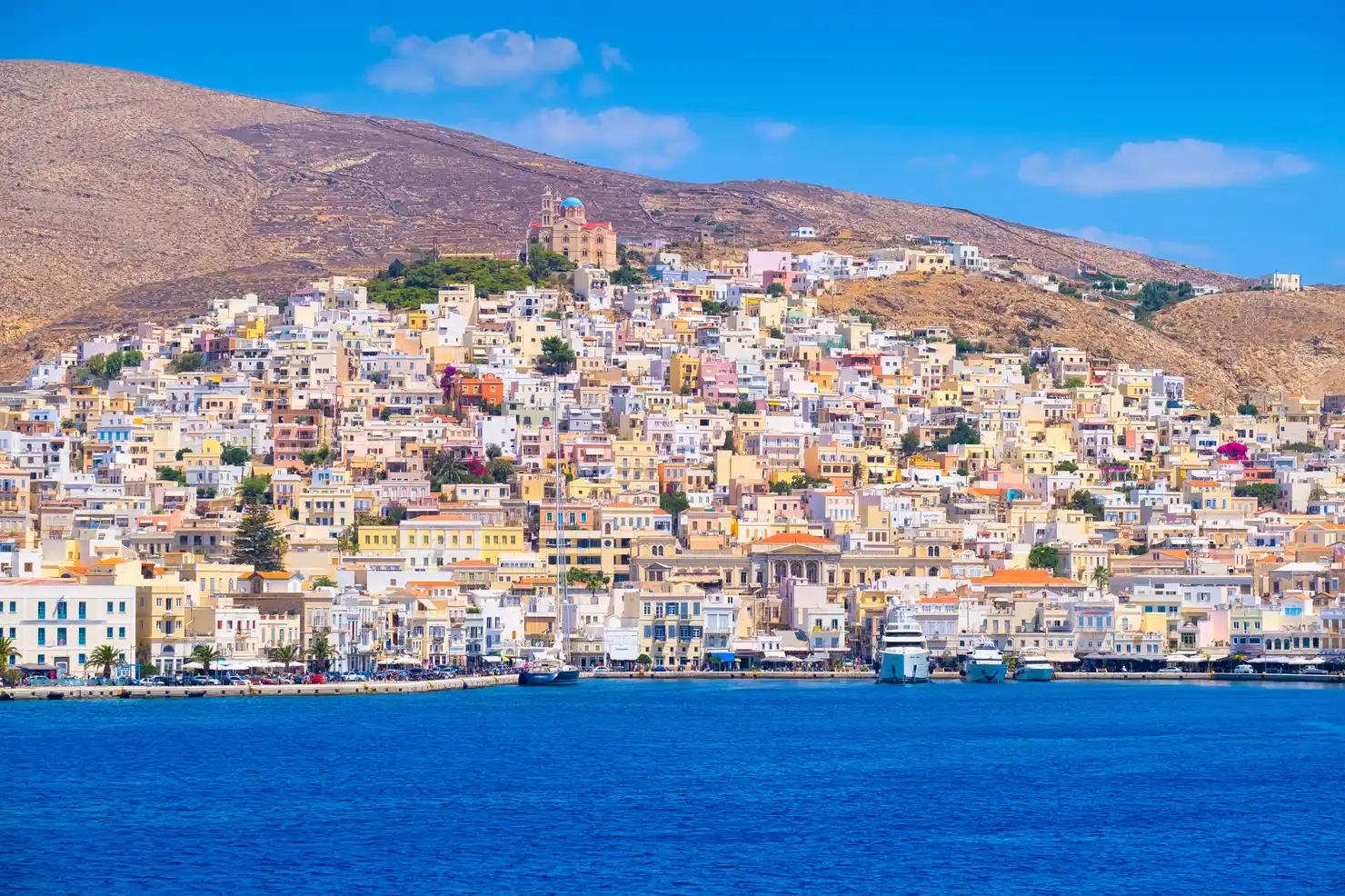 Ermoupolis town in Syros, Greece