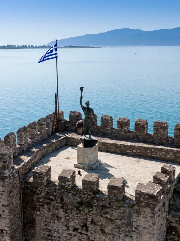 View of the port of Nafpaktos, Greece