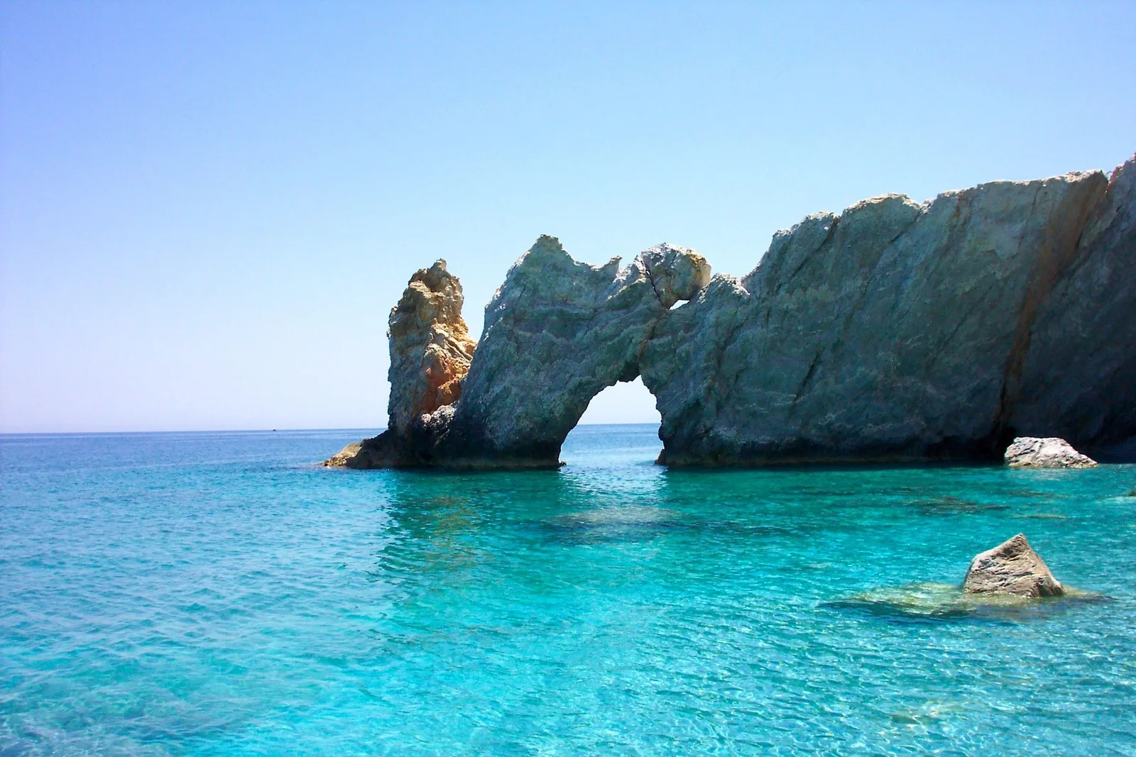Lalaria beach in Skiathos, Greece