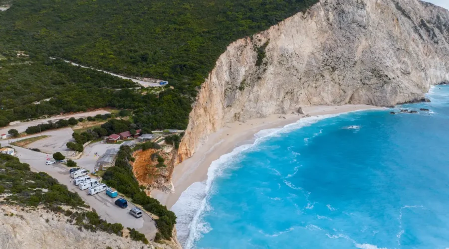 Porto Katsiki Beach on Lefkada Island, Greece Porto Katsiki beach on Lefkada Island, Greece