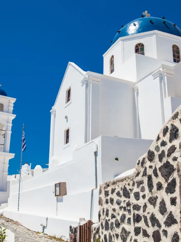 Aerial view of Santorini, Greece