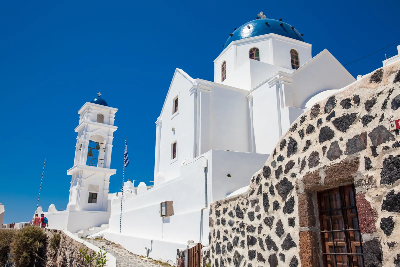 Aerial view of Santorini, Greece